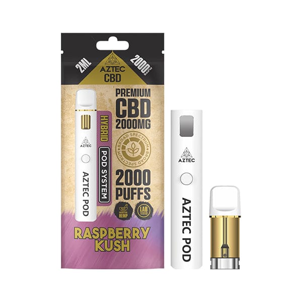 2000mg Aztec CBD 2000 Puffs Prefilled Pod Kit (Broad Spectrum CBD)