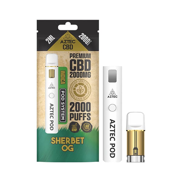 2000mg Aztec CBD 2000 Puffs Prefilled Pod Kit (Broad Spectrum CBD)