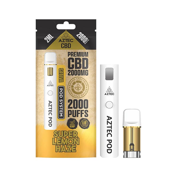 2000mg Aztec CBD 2000 Puffs Prefilled Pod Kit (Broad Spectrum CBD)