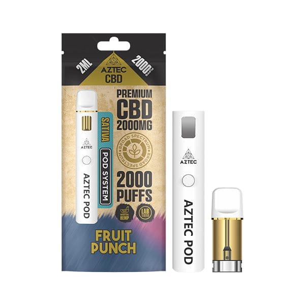 2000mg Aztec CBD 2000 Puffs Prefilled Pod Kit (Broad Spectrum CBD)
