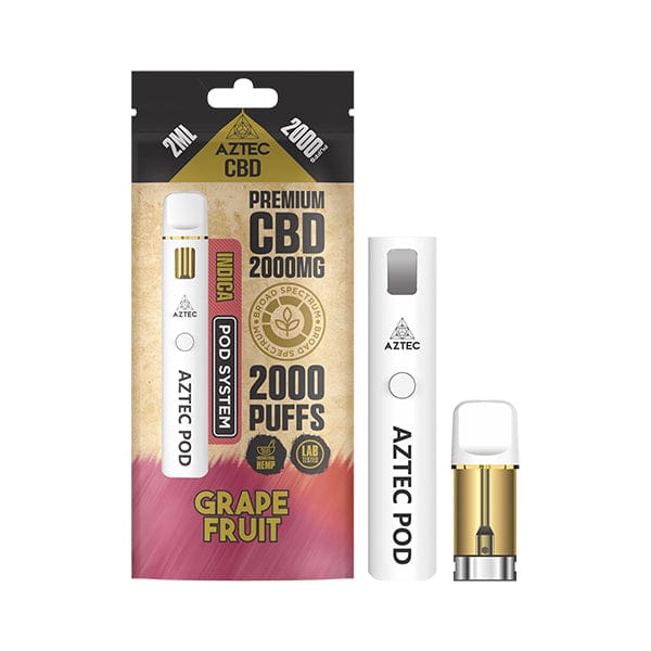 2000mg Aztec CBD 2000 Puffs Prefilled Pod Kit (Broad Spectrum CBD)