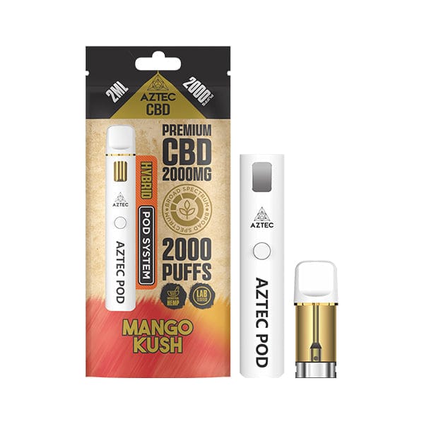 2000mg Aztec CBD 2000 Puffs Prefilled Pod Kit (Broad Spectrum CBD)