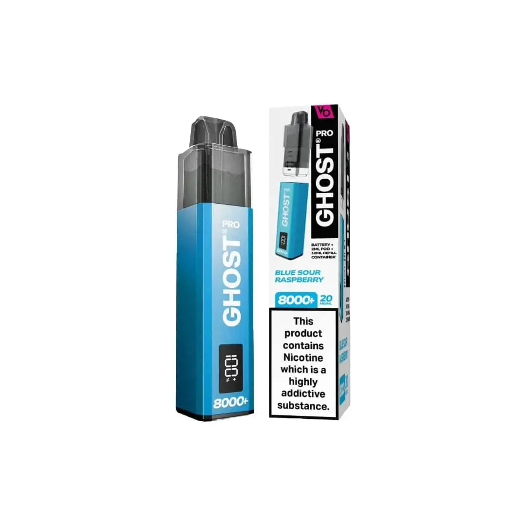 BLUE SOUR RASPBERRY GHOST PRO 8000 VAPE