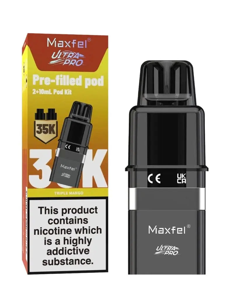 Maxfel Ultra Pro 35K Replacement Prefilled Pods Vape At Door