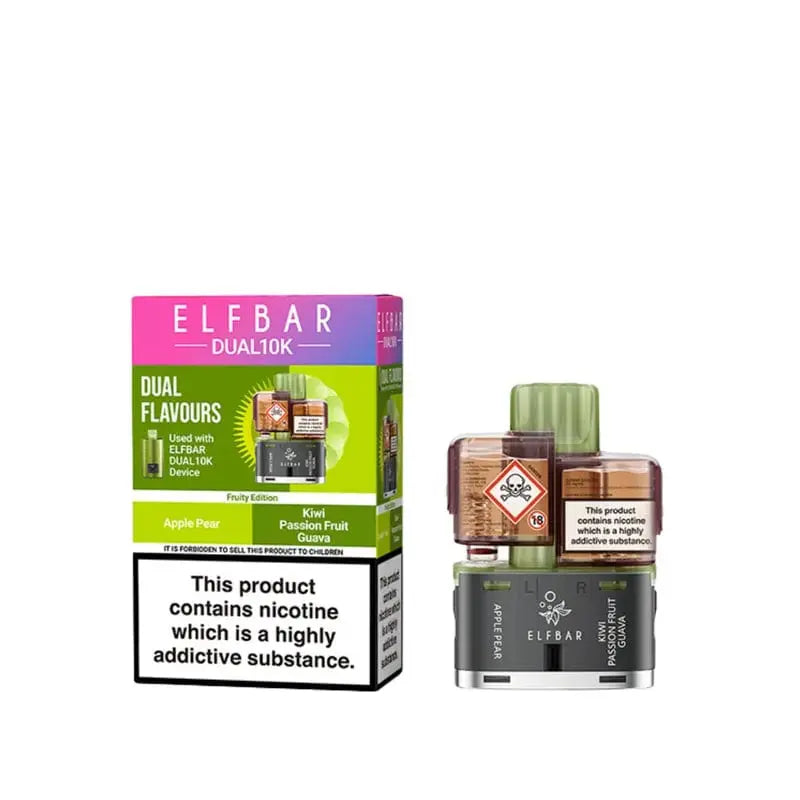 ElfBar Dual 10k Replacement Prefilled Pods Vape At Door