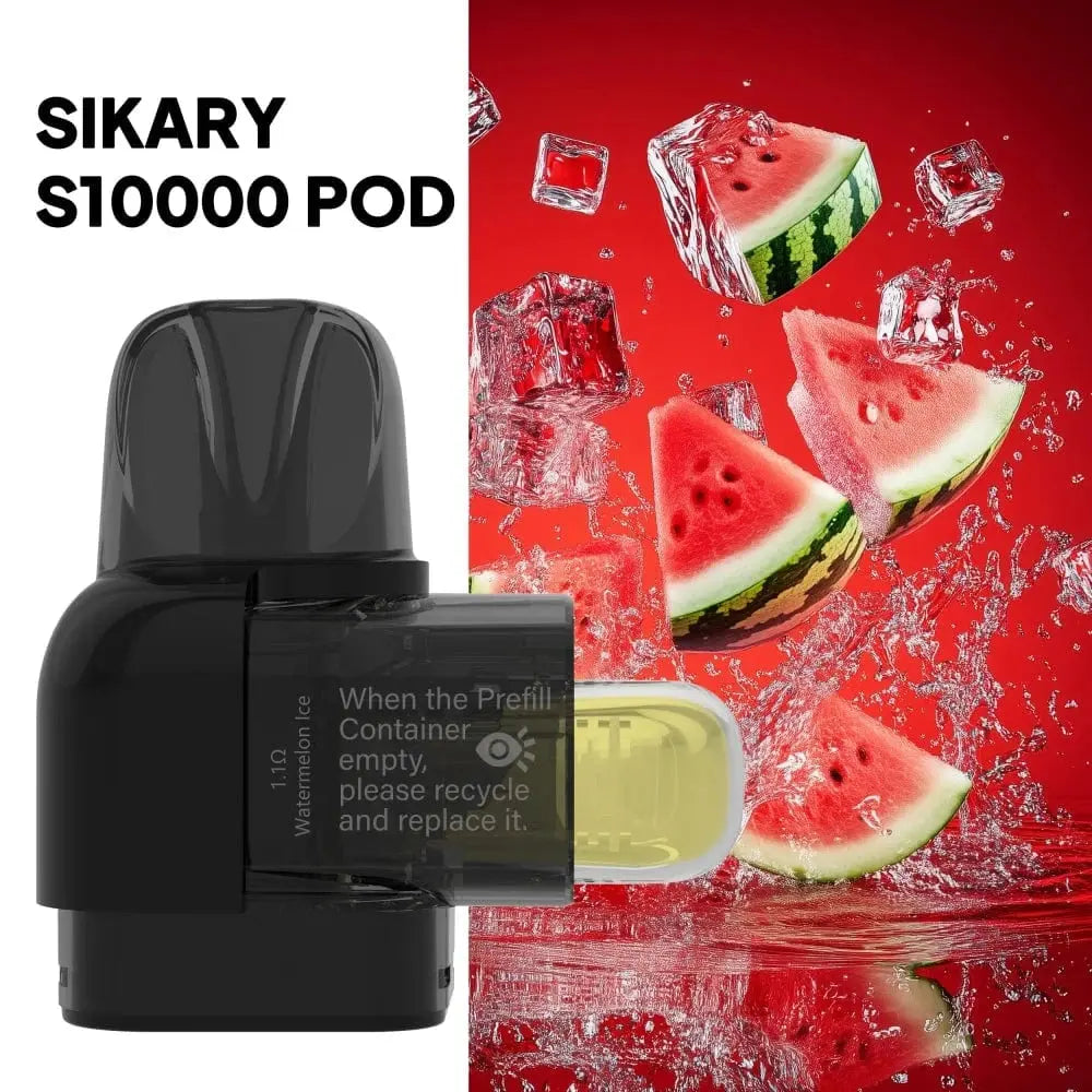 Sikary S10000 Replacement Pods with Refill Container Vape At Door