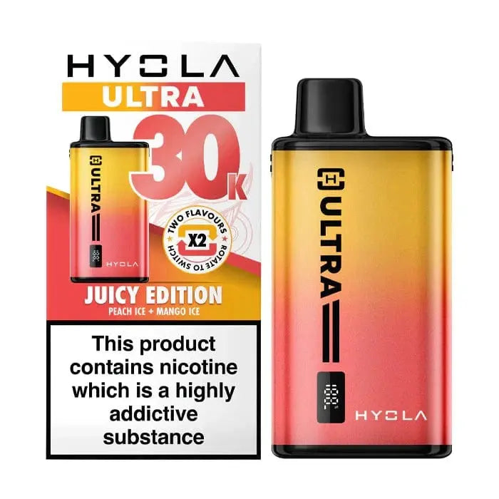 Hyola Ultra 30K Dual-Flavour Prefilled Pod Kit – 30,000 Puffs, LED Display & Mesh Coil Vape At Door