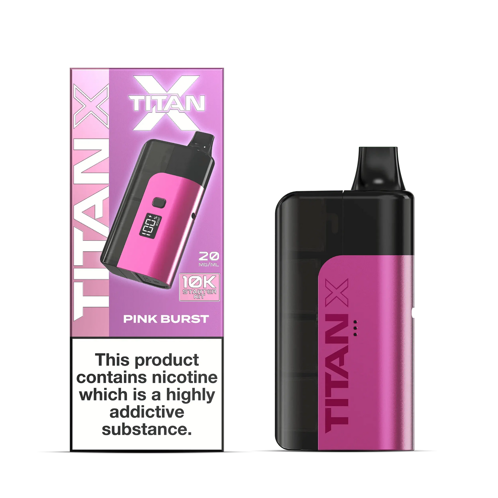 Titan X 10K Prefilled Pod Kit PINK BURST