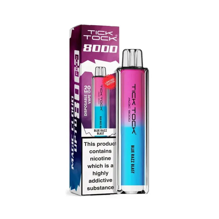 BLUE RAZZ BLAST Tick Tock Magic 8000 Puffs