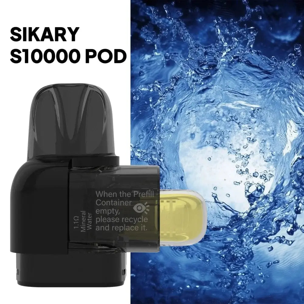 Sikary S10000 Replacement Pods with Refill Container Vape At Door