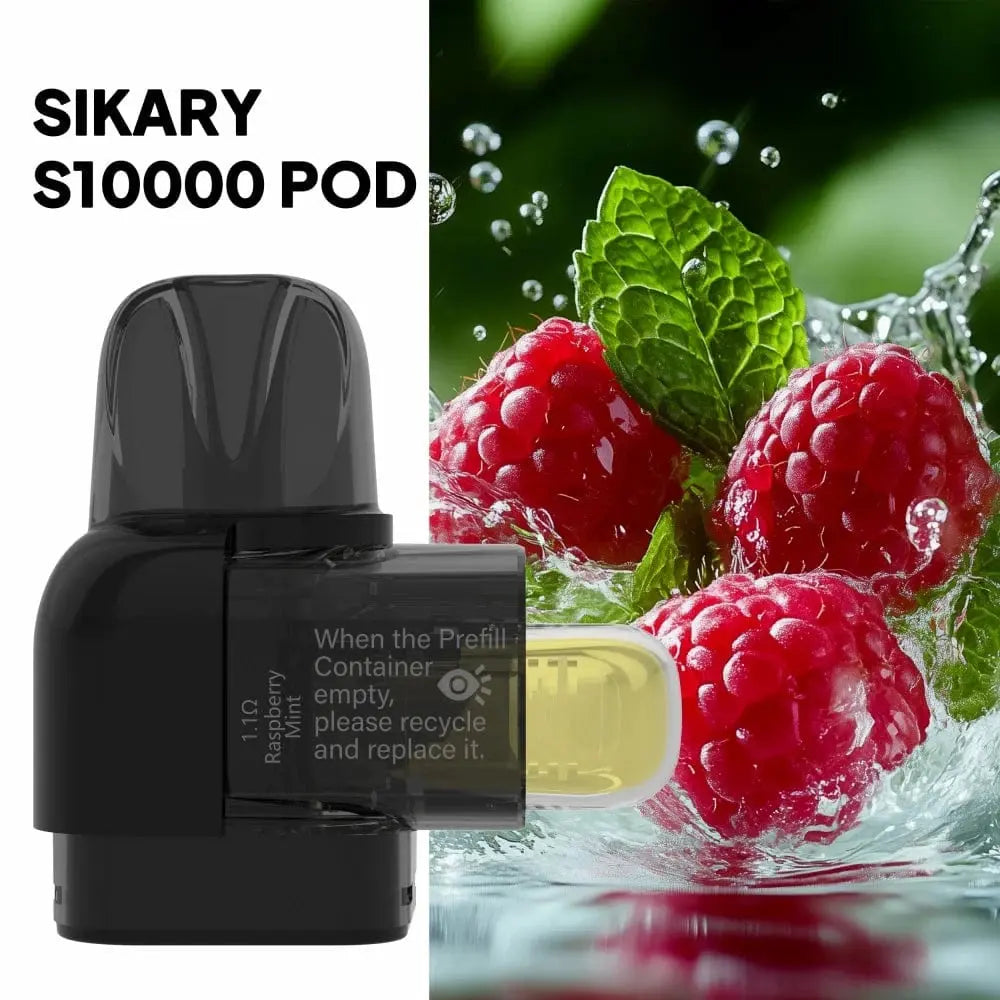 Sikary S10000 Replacement Pods with Refill Container Vape At Door