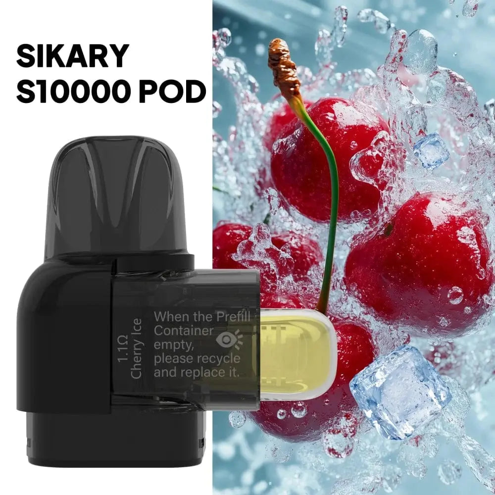 Sikary S10000 Replacement Pods with Refill Container Vape At Door