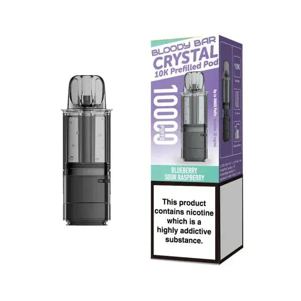 Bloody Bar Crystal 10k Replacement Prefilled Pods Vape At Door