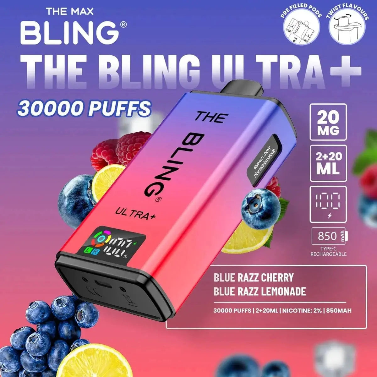 Bling Ultra Plus 30k Box of 5 Vape At Door