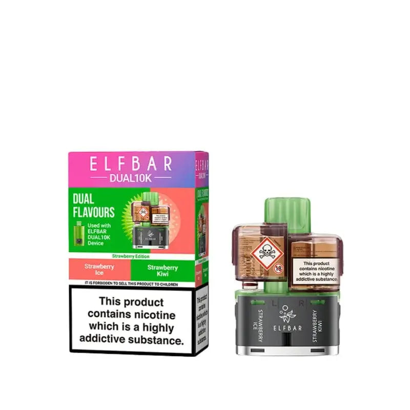 ElfBar Dual 10k Replacement Prefilled Pods Vape At Door