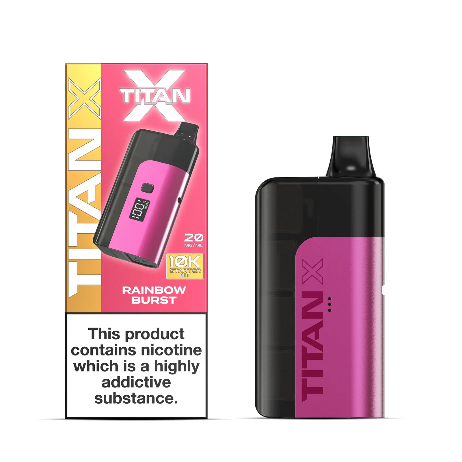 RAINBOW BURST Titan X 10K Prefilled Pod Kit