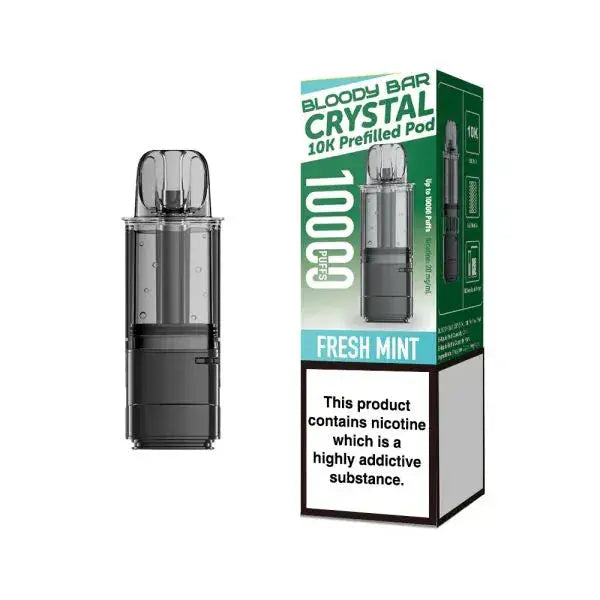 Bloody Bar Crystal 10k Replacement Prefilled Pods Vape At Door