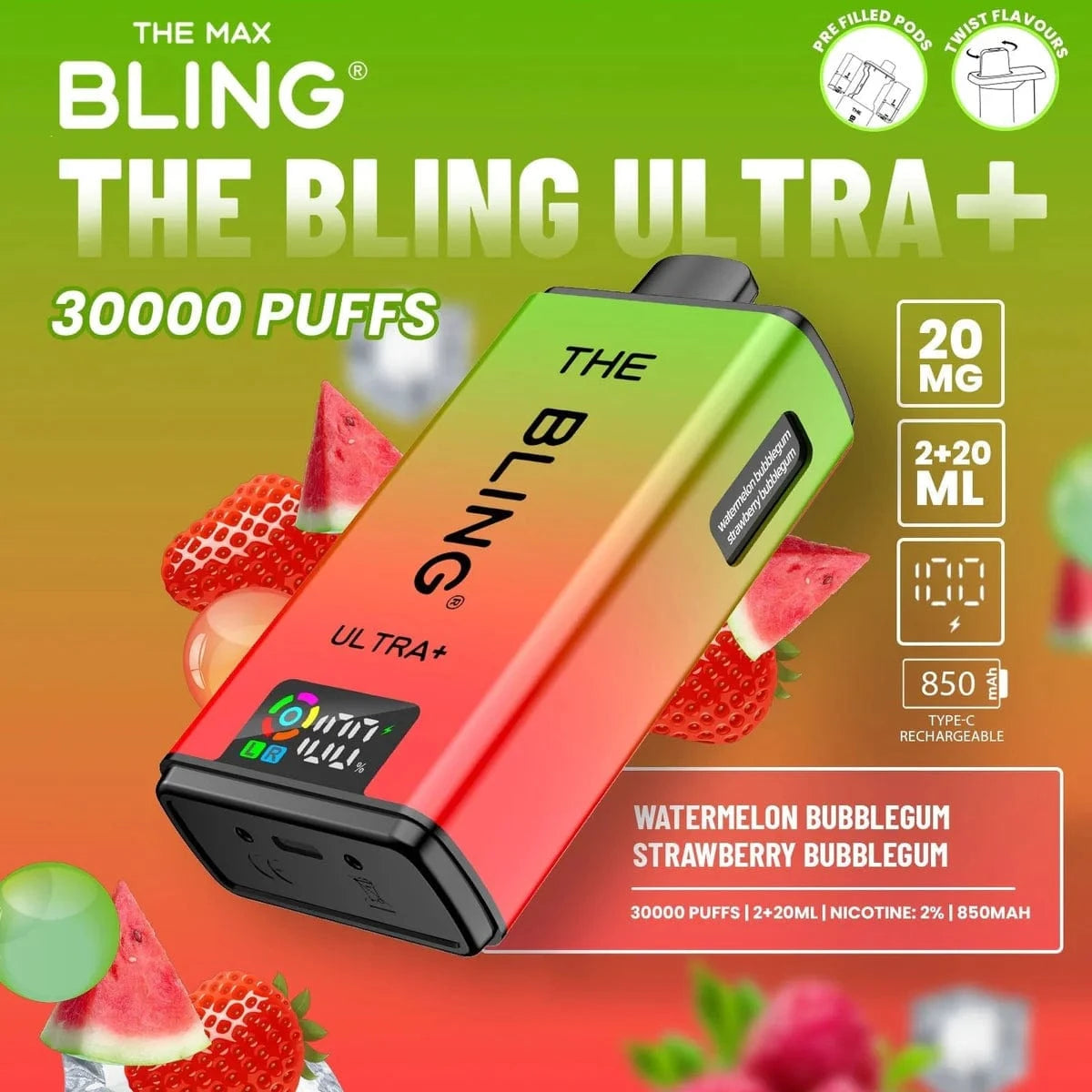 Bling Ultra Plus 30k Puffs Prefilled Pod Vape Kit