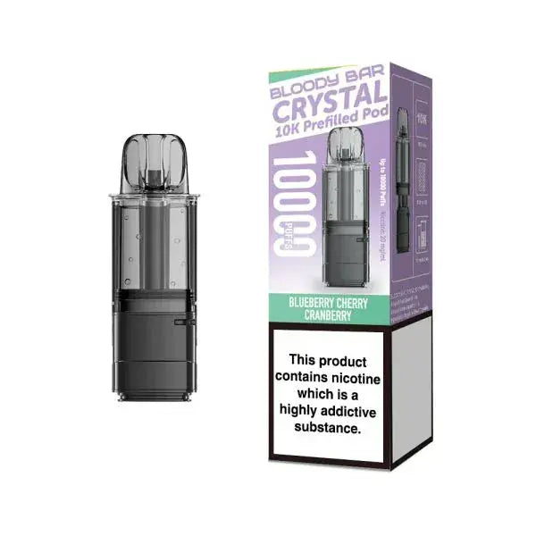 Bloody Bar Crystal 10k Replacement Prefilled Pods Vape At Door