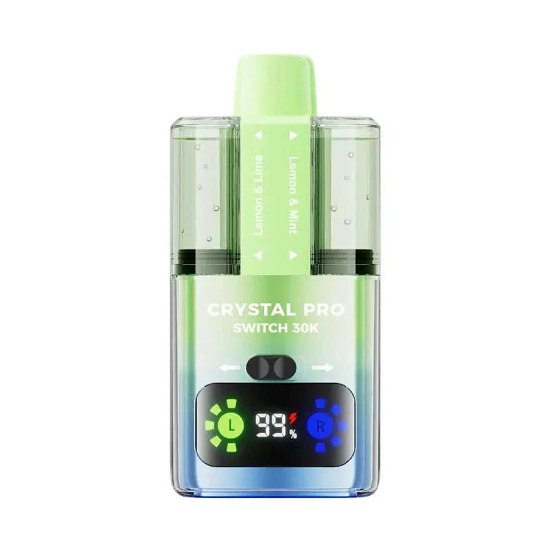 Crystal Pro Switch 30K Dual-Flavour Prefilled Pod Kit – 30,000 Puffs, HD Display & Mesh Coil crystal