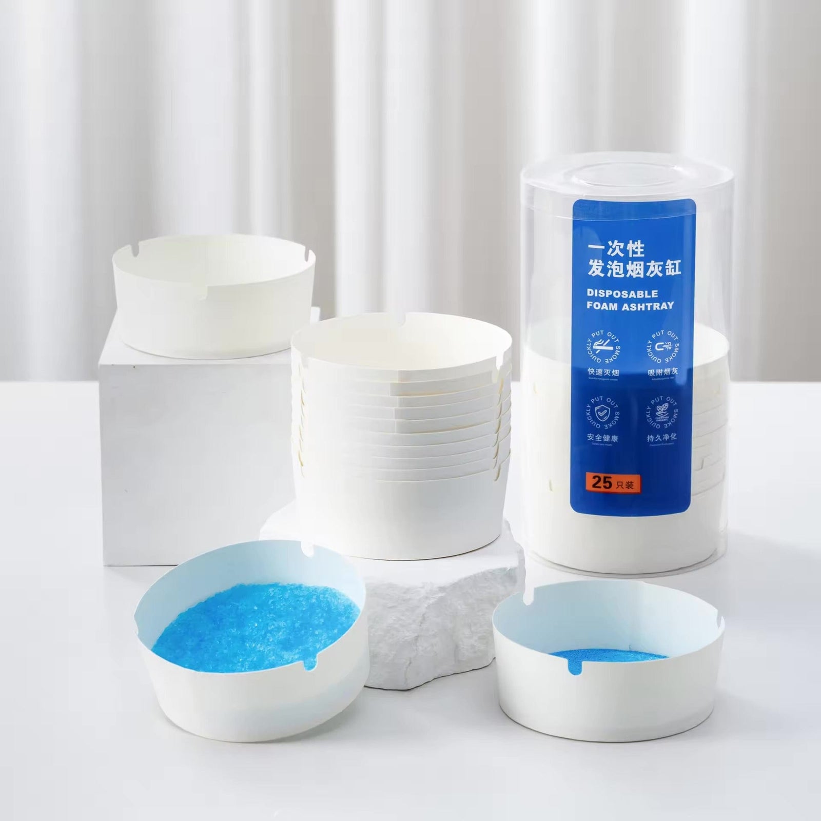 Disposable Pocket Ashtrays with Gel