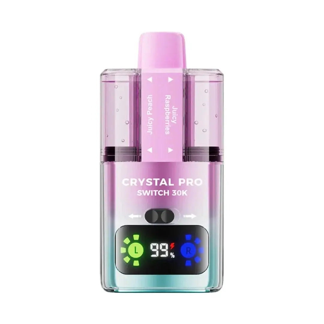 Crystal Pro Switch 30K Dual-Flavour Prefilled Pod Kit – 30,000 Puffs, HD Display & Mesh Coil crystal