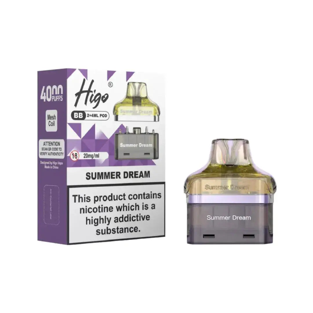 Crystal Higo BB 4000 Replacement Refill Pods Vape At Door