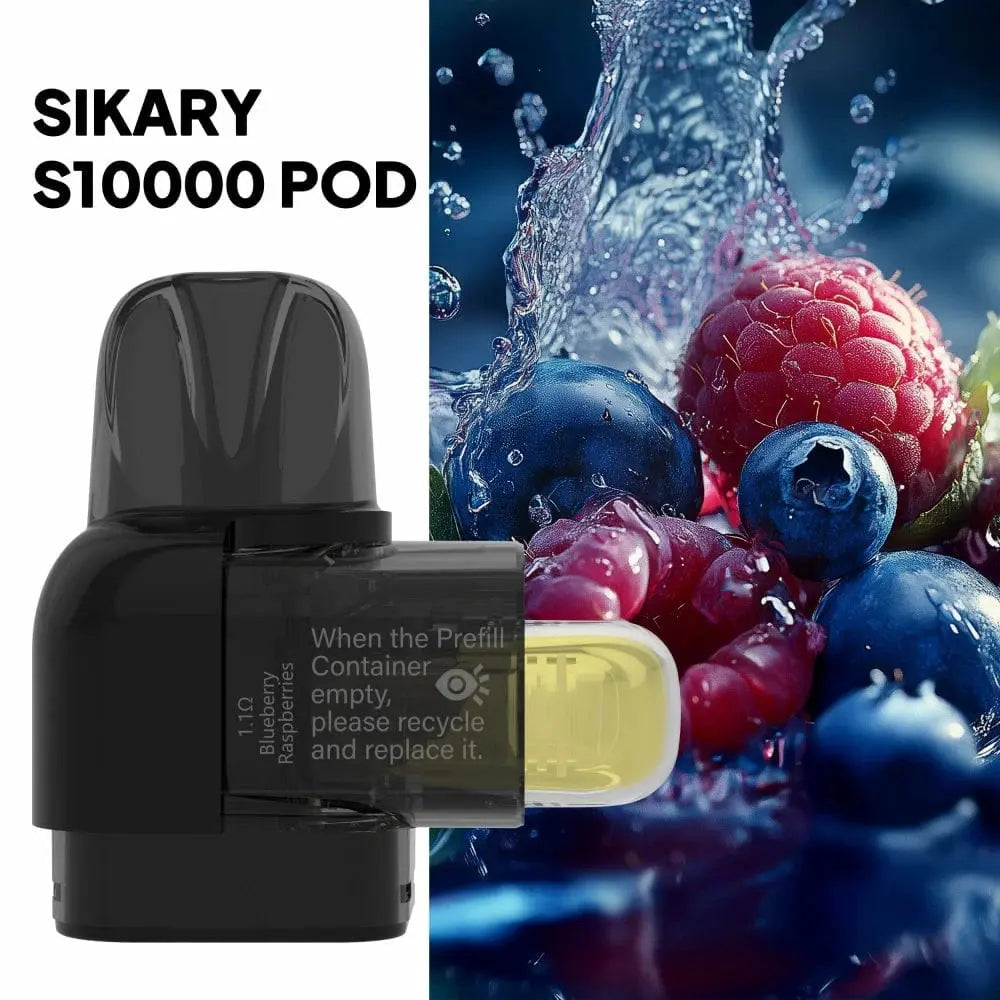Sikary S10000 Replacement Pods with Refill Container Vape At Door