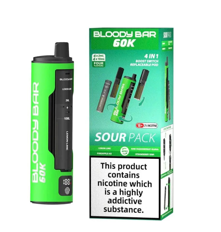 Bloody Bar 60K 4 in 1 Prefilled Pod Vape Kit Vape At Door