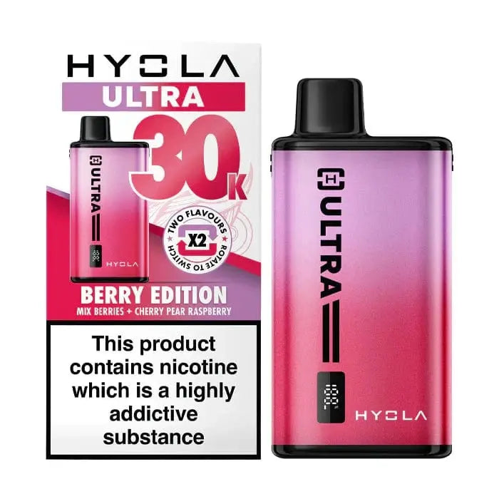 Hyola Ultra 30K Dual-Flavour Prefilled Pod Kit – 30,000 Puffs, LED Display & Mesh Coil Vape At Door