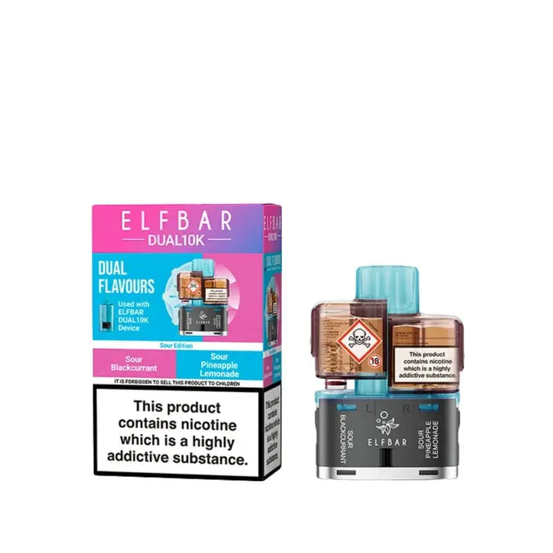 ElfBar Dual 10k Replacement Prefilled Pods Vape At Door