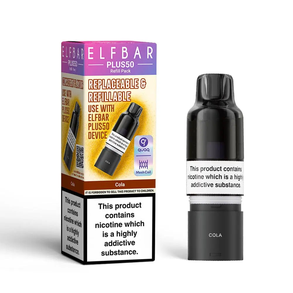 ElfBar Plus50 Replacement Prefilled Pods Vape At Door
