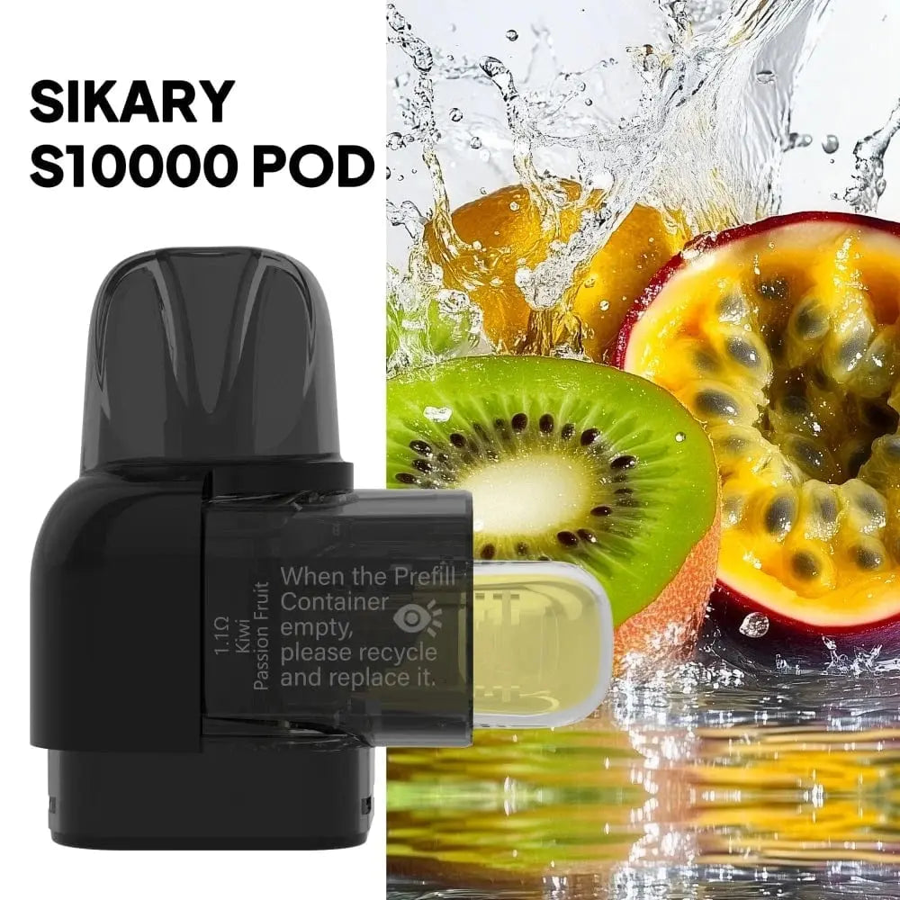 Sikary S10000 Replacement Pods with Refill Container Vape At Door