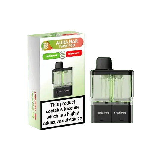 Crystal Prime Aura Bar Twist 40K Replacement Prefilled Pods Vape At Door