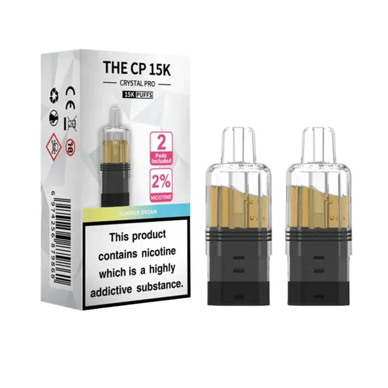 Crystal Pro CP 15K Replacement Refill Pods | 2% Nicotine, Mesh Coil & 25 Flavours Vape At Door