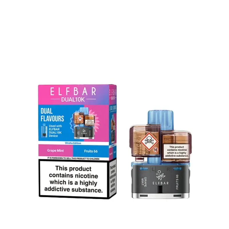 ElfBar Dual 10k Replacement Prefilled Pods Vape At Door