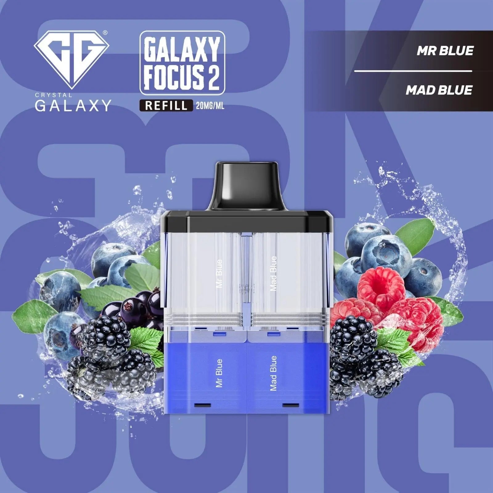 Crystal Galaxy Focus 2 30K Puffs Prefilled Replacement Pods Vape At Door