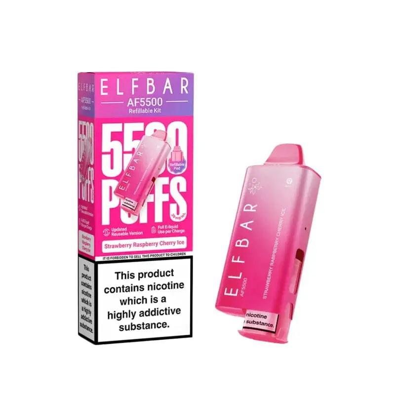 Elf Bar AF5500 vape device STRAWBERRY RASPBERRY CHERRY ICE