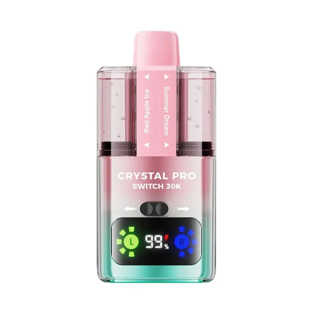 Crystal Pro Switch 30K Dual-Flavour Prefilled Pod Kit – 30,000 Puffs, HD Display & Mesh Coil crystal