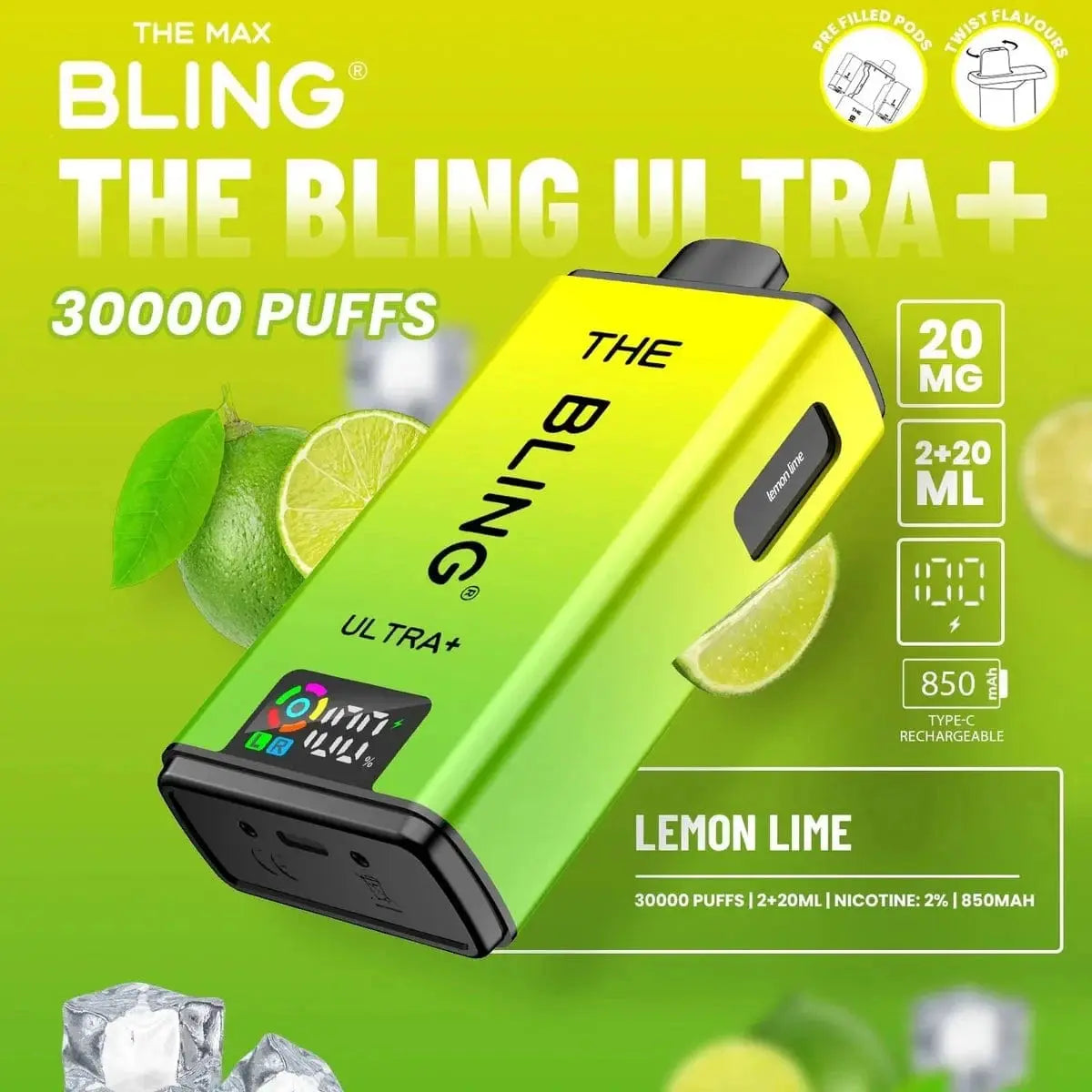 Bling Ultra Plus 30k Box of 5 Vape At Door