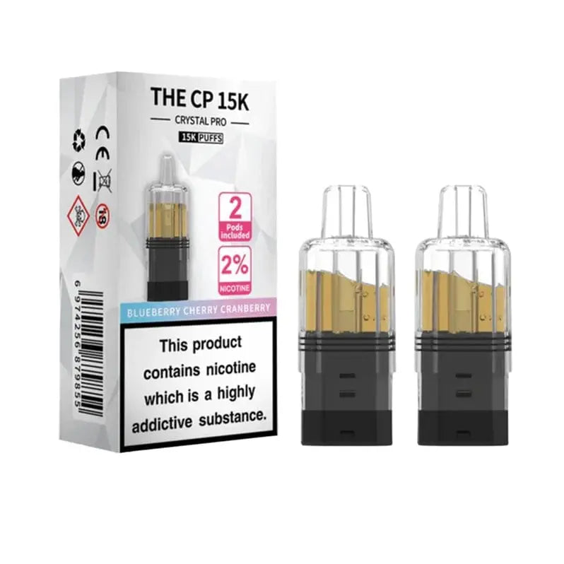 Crystal Pro CP 15K Replacement Refill Pods | 2% Nicotine, Mesh Coil & 25 Flavours Vape At Door