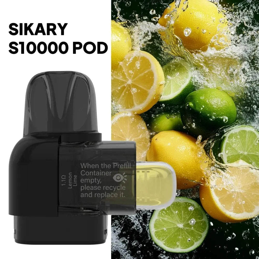 Sikary S10000 Replacement Pods with Refill Container Vape At Door