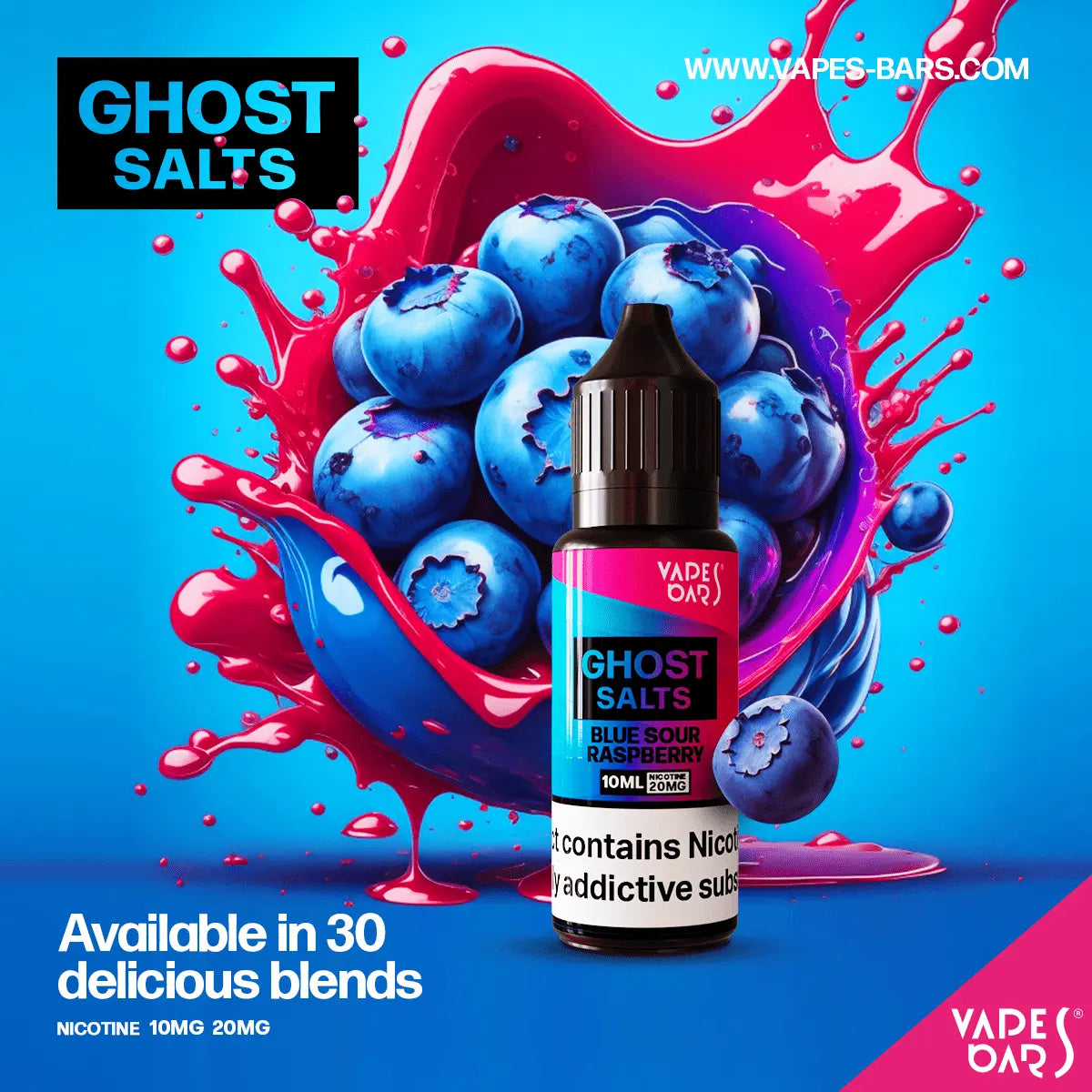 Ghost salts e liquid in Blue Sour Raspberry Flavour