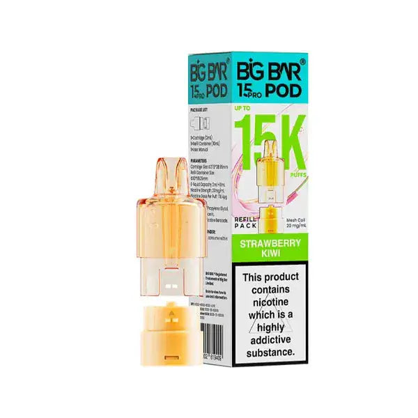 Big Bar Pro 15000 Prefilled Replacement Pods Vape At Door
