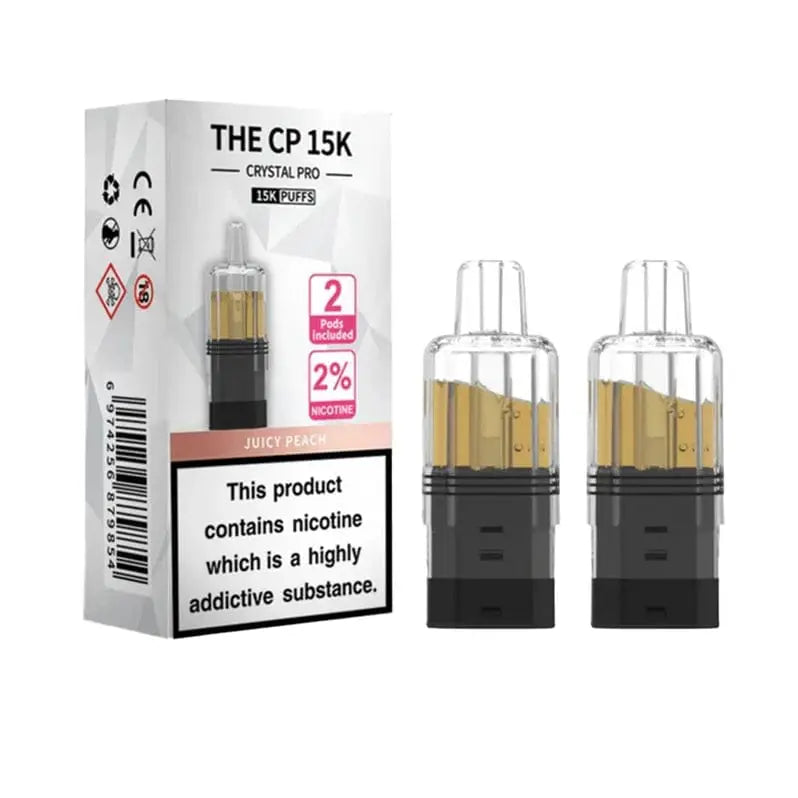 Crystal Pro CP 15K Replacement Refill Pods | 2% Nicotine, Mesh Coil & 25 Flavours Vape At Door