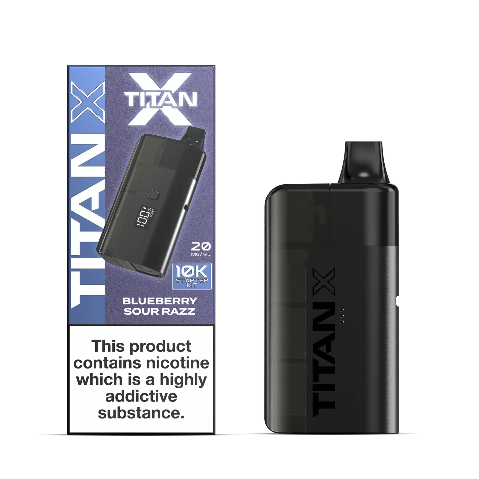 BLUEBERRY SOUR RAZZ Titan X 10K Prefilled Pod Kit