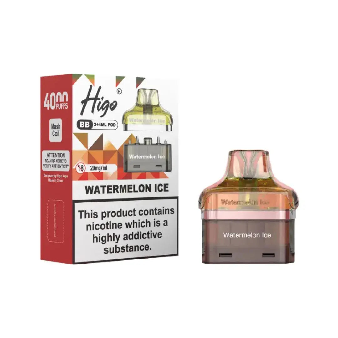 Crystal Higo BB 4000 Replacement Refill Pods Vape At Door