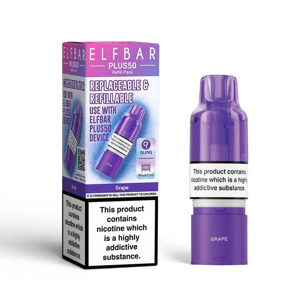 ElfBar Plus50 Replacement Prefilled Pods Vape At Door