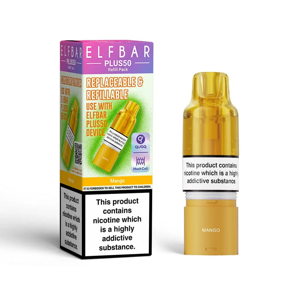 ElfBar Plus50 Replacement Prefilled Pods Vape At Door
