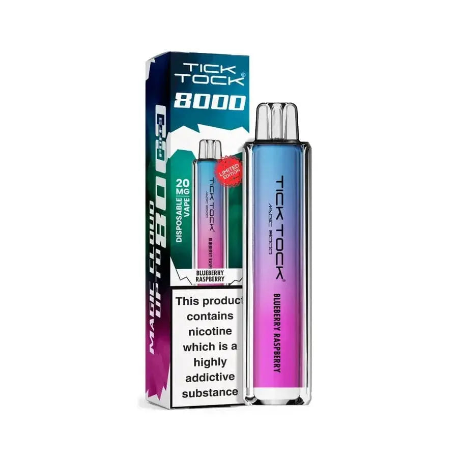 BLUEBERRY RASPBERRY Tick Tock Magic 8000 Puffs